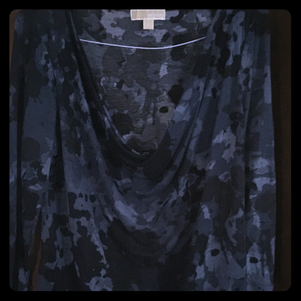 Michael Kors long sleeve top,multi colors of blue